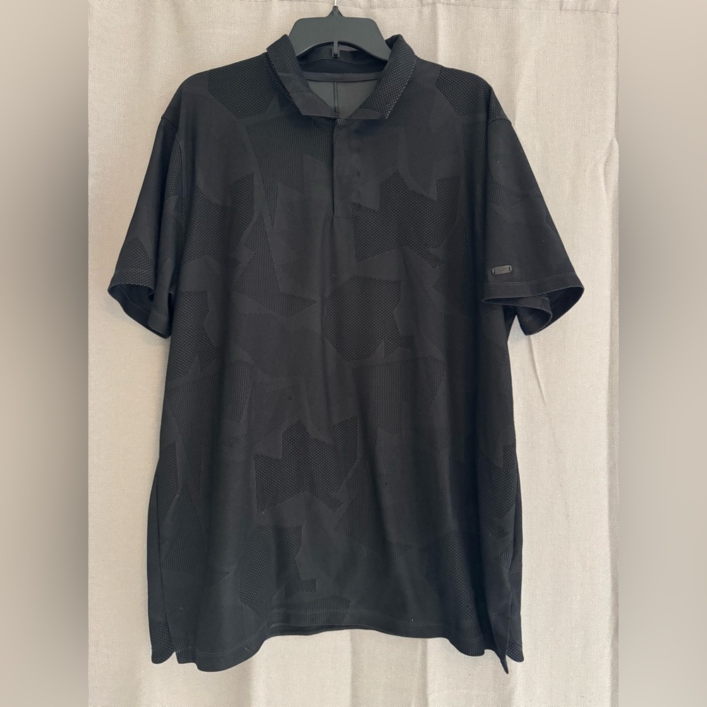 Nike Golf Tiger Woods Collection Polo Shirt Camouflage-jacquard Design Size XL